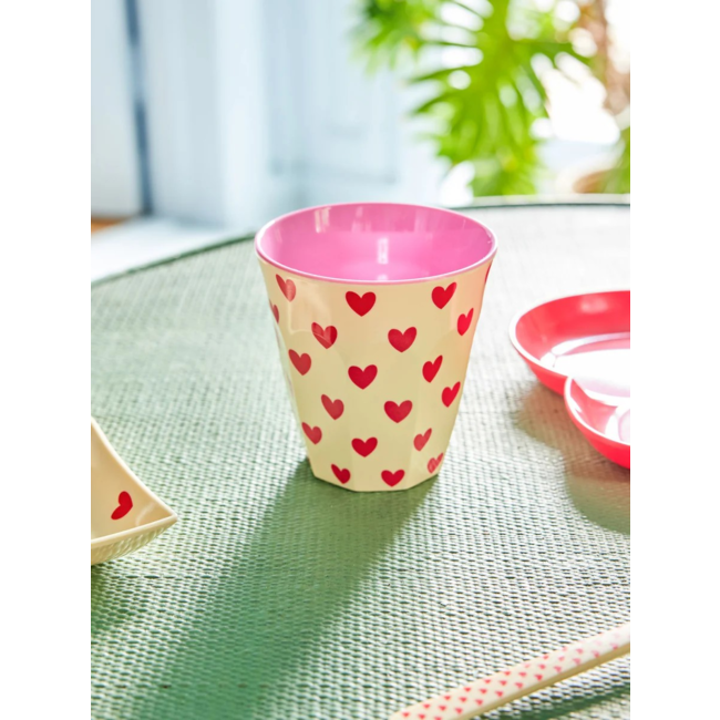 Melamine Cup with Darling Hearts Print