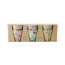 Melamine Espresso Cups with Flower Print - 6 pack