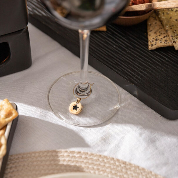 Jens Living Glasmarkers Goud - Set van 6