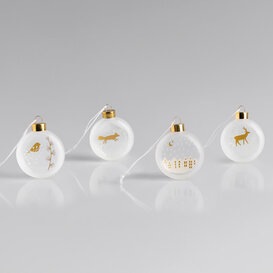Frosted Bauble Small - set of 4