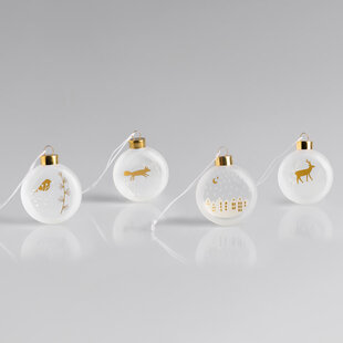 Frosted Bauble Small - set of 4