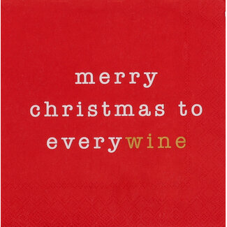 Räder Cocktail Napkin - Merry Christmas To Everywine Räder Cocktail Napkin - Merry Christmas To Everywine