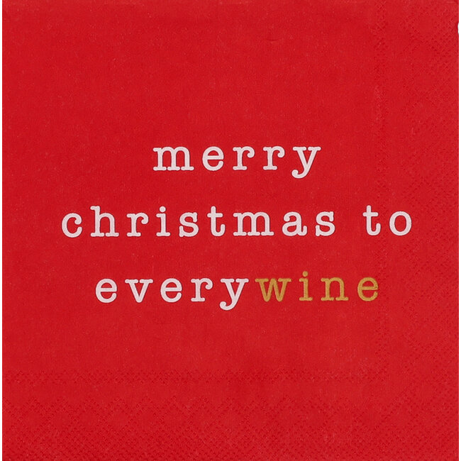 Cocktail Napkin - Merry Christmas To Everywine
