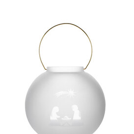 Frosted Glass Lantern Nativity