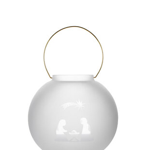 Frosted Glass Lantern Nativity