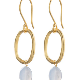 Graceful Blue Lace Agate Earrings