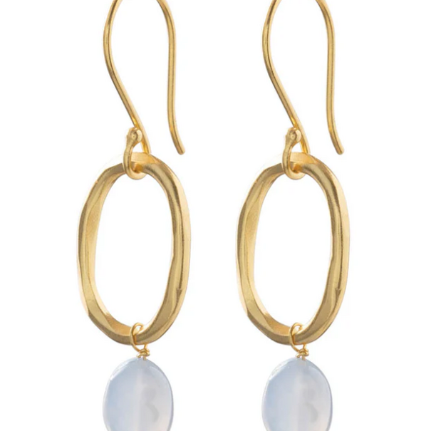 A beautiful story Graceful Blue Lace Agate Earrings