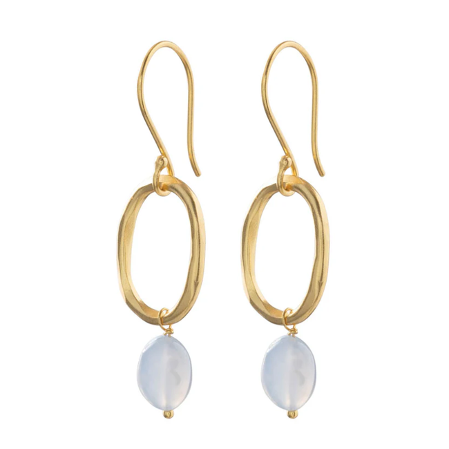 A beautiful story Graceful Blue Lace Agate Earrings