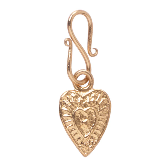 Vintage Heart Small Charm