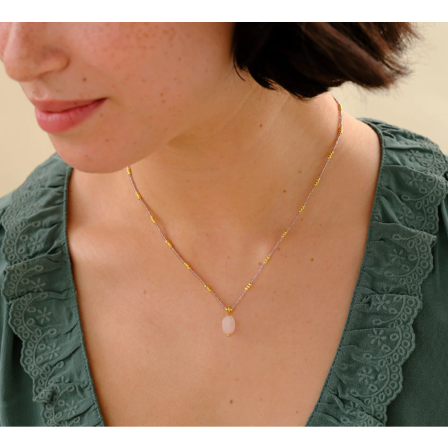 Wishing Rose Quartz Necklace