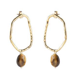 A beautiful story Bravery Tiger Eye Earrings