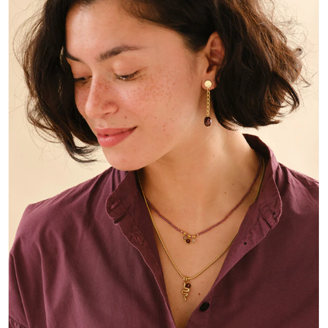 Empathy Labradorite Garnet Necklace