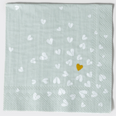 Cocktail Napkin Golden Heart