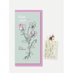 Wenskaart met zaden | Ik denk aan jou