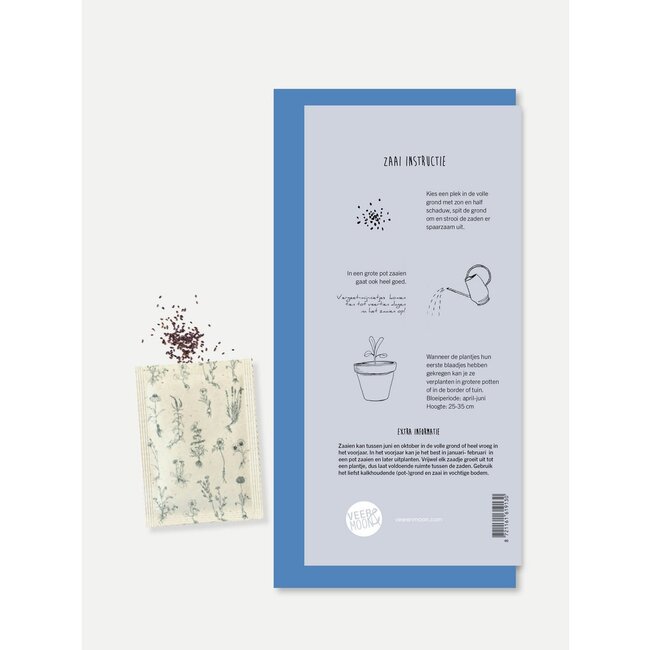 Wenskaart met zaden | Vergeet me niet