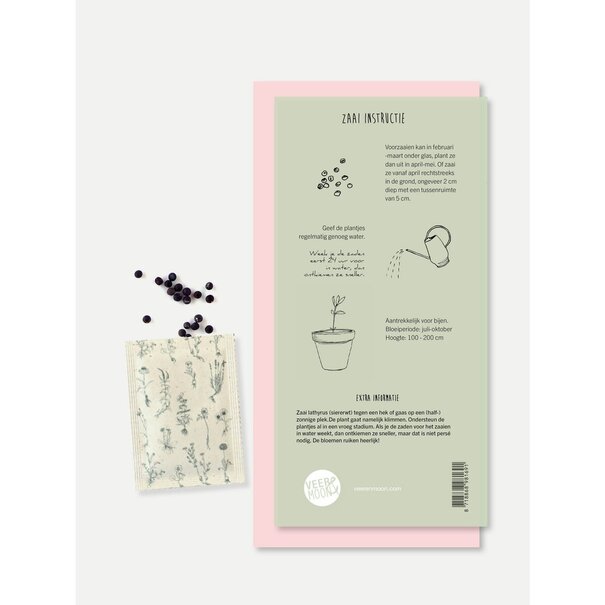 Veer & Moon Wenskaart met zaden | Veel geluk