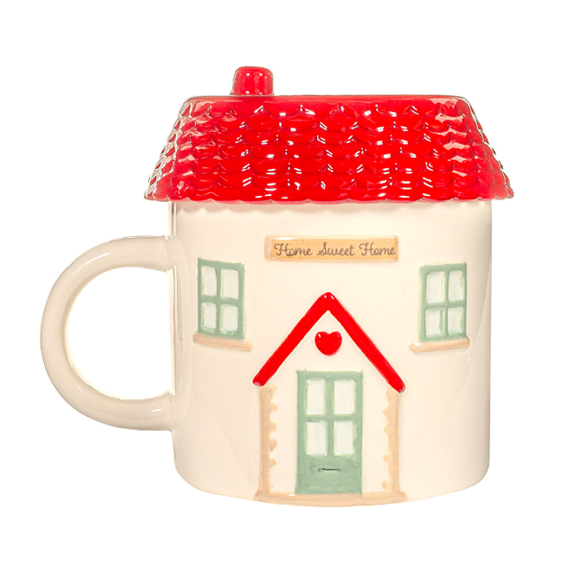 House Shaped Mug with Lid