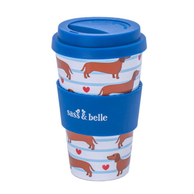 Sass & Belle Sausage Dog Travel Coffee Cup