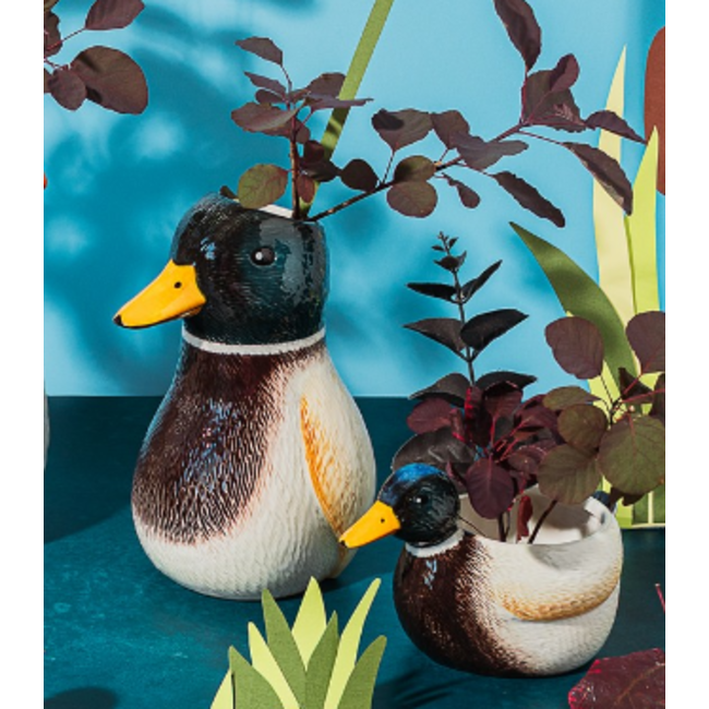 Mallard Duck Shaped Vase