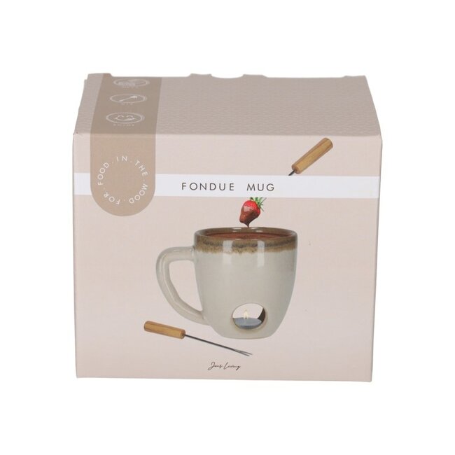 Fondue Mok beige