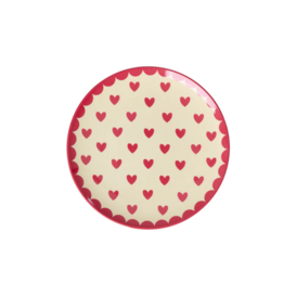 Melamine Cake Plate with Favorite Hearts