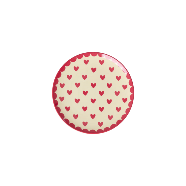 Melamine Cake Plate with Favorite Hearts