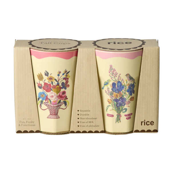 Rice Melamine Tall Cups Nathalie Lété - Pink