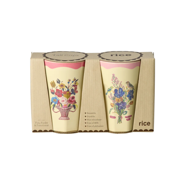 Rice Melamine Tall Cups Nathalie Lété - Pink