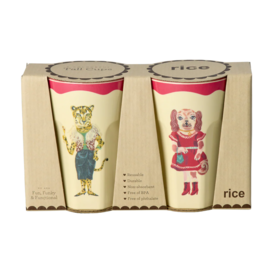 Melamine Tall Cups Nathalie Lété - Red Kiss