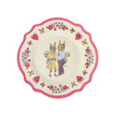 Melamine Vintage Dinner Plate Nathalie Lété - Red Kiss