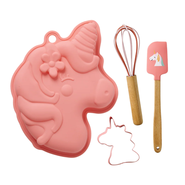 Rice Baking Set Unicorn Love Colors (set of 4)