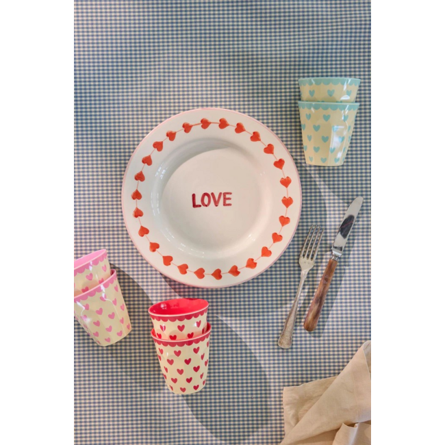 Melamine Cups with Favorite Hearts (set of 6)