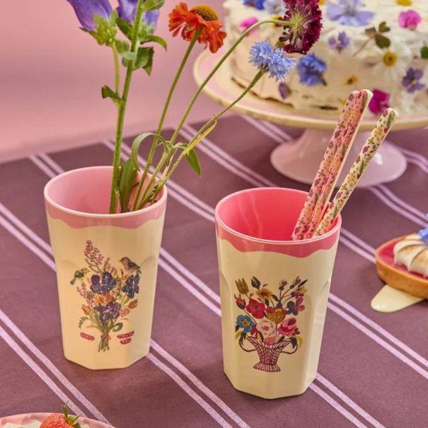 Rice Melamine Tall Cups Nathalie Lété - Pink