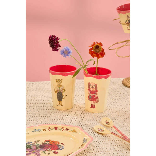Melamine Tall Cups Nathalie Lété - Red Kiss