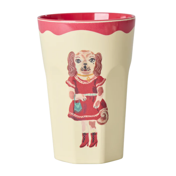Rice Melamine Tall Cups Nathalie Lété - Red Kiss