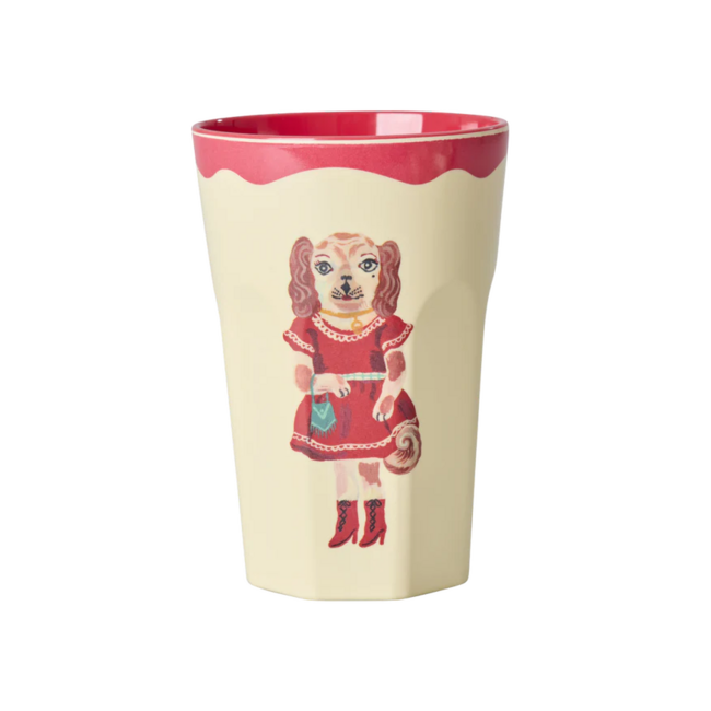 Melamine Tall Cups Nathalie Lété - Red Kiss