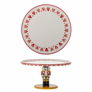 Bloomingville Jolly Cake Tray, Red, Stoneware