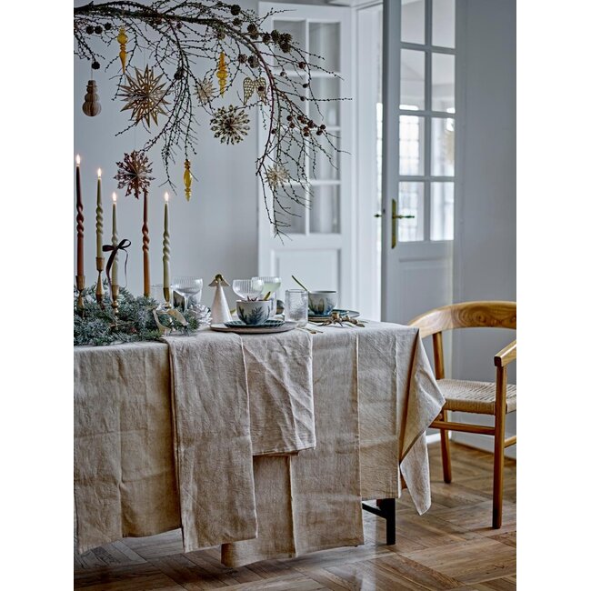 Pine Candle Holder, White, Stoneware