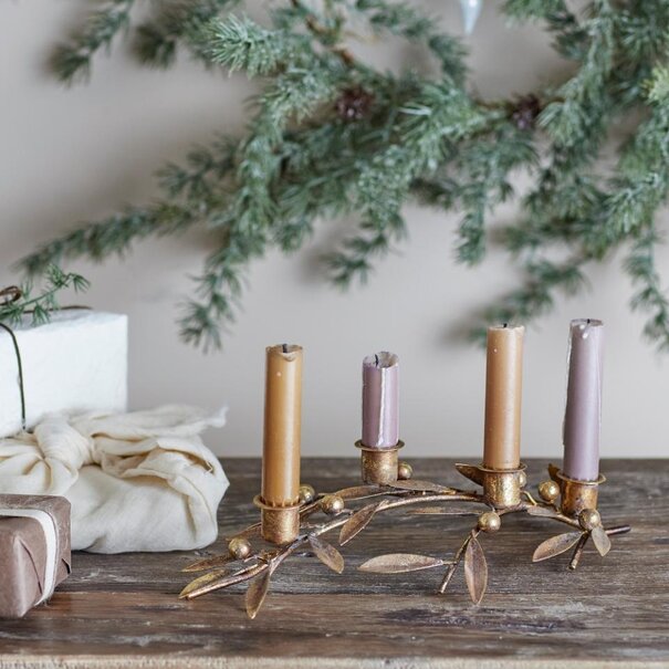 Bloomingville Mirabel Candle Holder, Gold, Metal