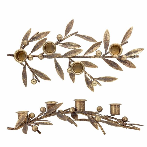 Bloomingville Mirabel Candle Holder, Gold, Metal