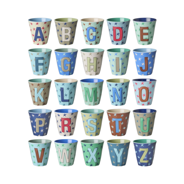 Rice Melamine Alphabet Cup | Stars