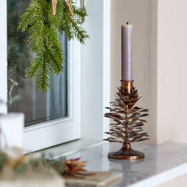 Bloomingville Mirabel Candle Holder, Gold, Metal