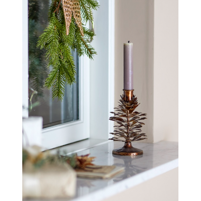 Mirabel Candle Holder, Gold, Metal