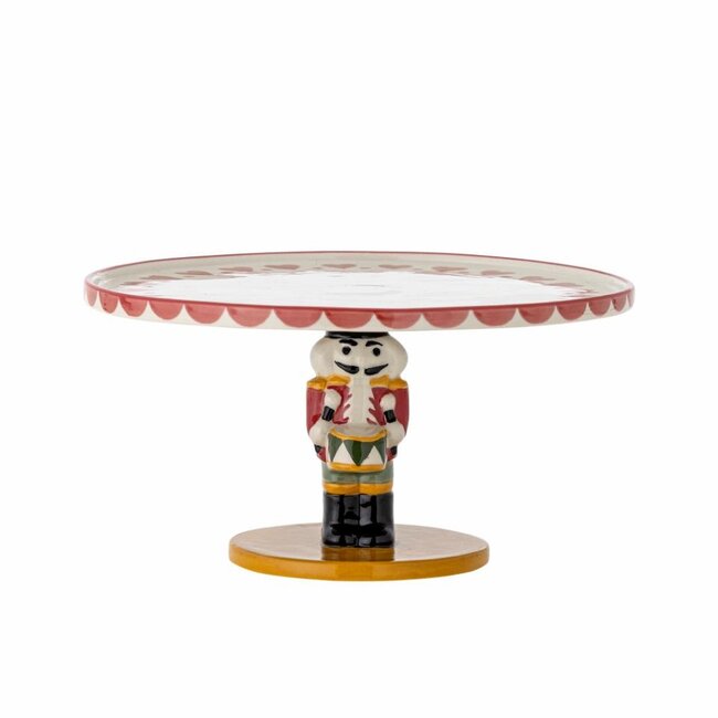 Jolly Cake Tray, Red, Stoneware