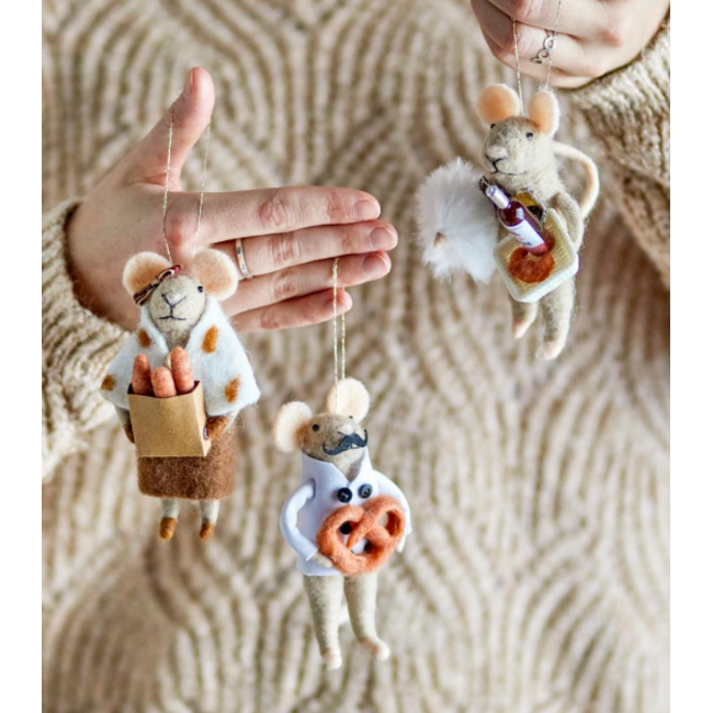 Peo Ornament, Nature, Wool (set of 3)