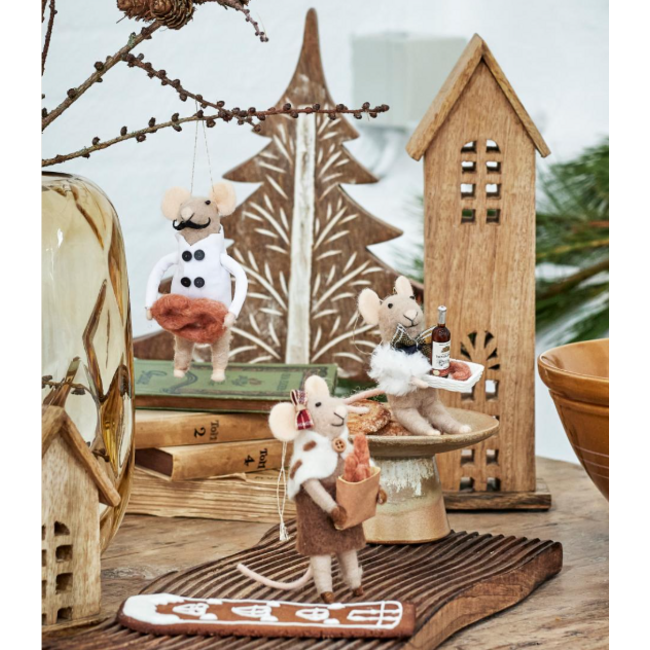 Peo Ornament, Nature, Wool (set of 3)