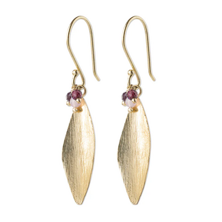 A beautiful story Longful Garnet Rose Quartz Earrings