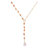 Dawn Carnelian Rose Quartz Necklace