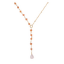 Dawn Carnelian Rose Quartz Necklace