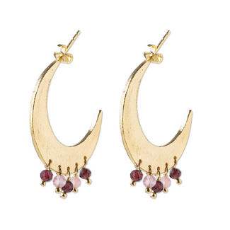 A beautiful story Mystic Garnet Rose Quartz Earrings